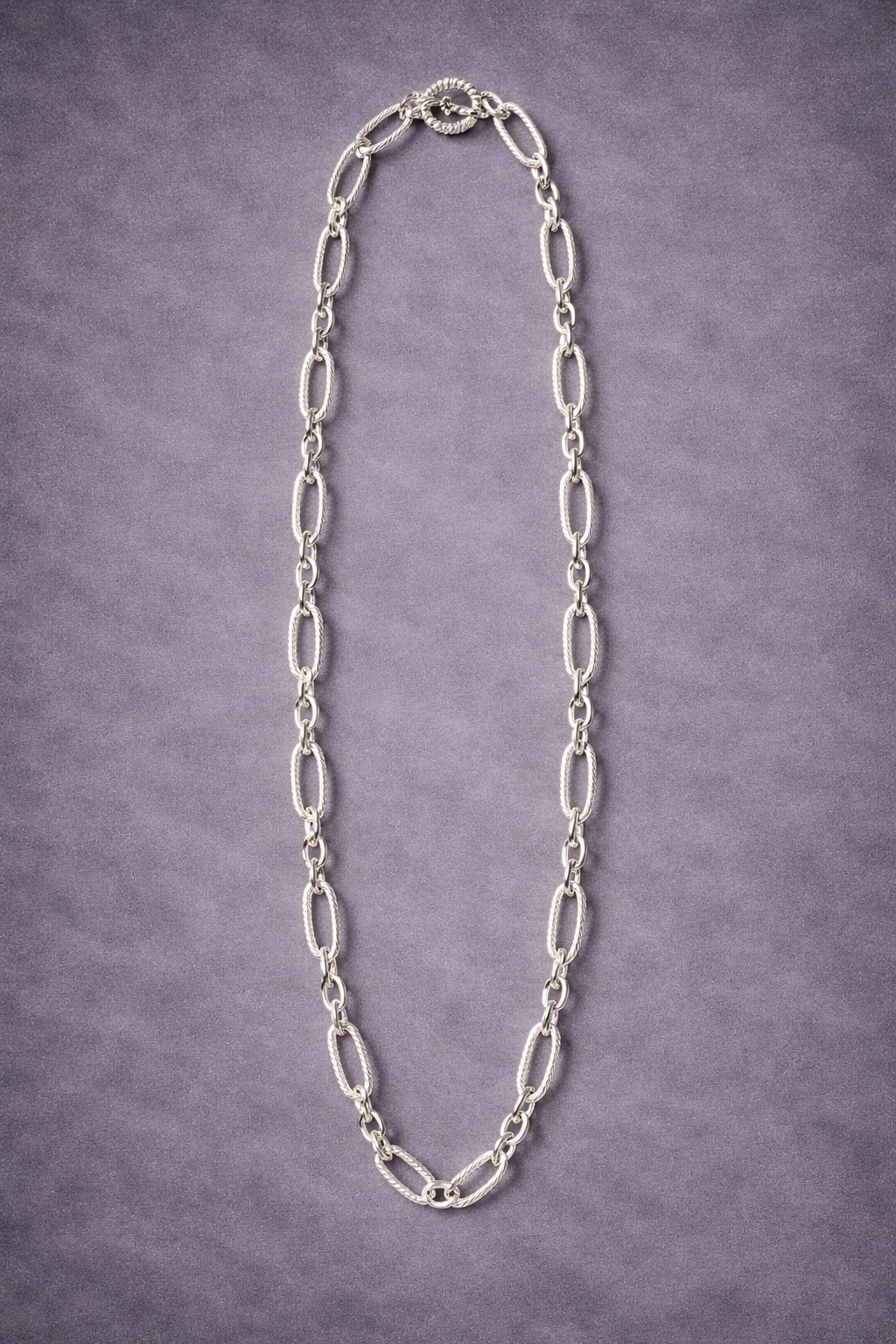 Multi hoops \ one tone long necklace