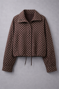 Polka Dot Cropped Jacket