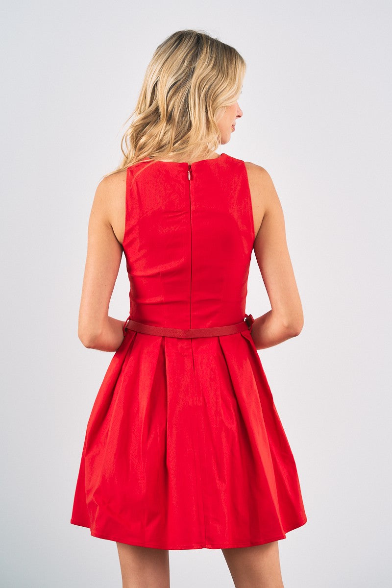 Deep V Neck Sleeveless Dress