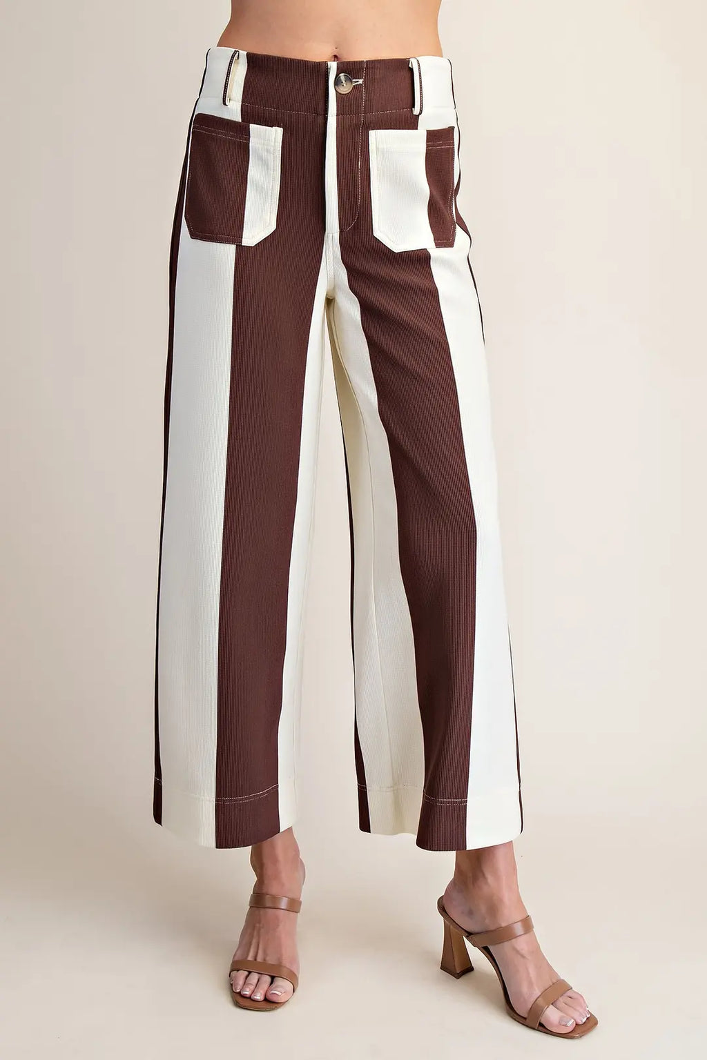 Colette Cropped Wide-Leg Stretch Pants