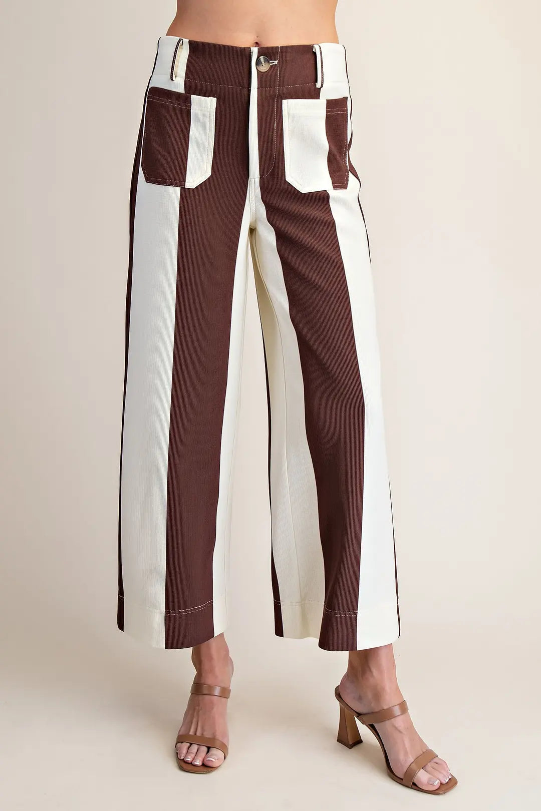 Colette Cropped Wide-Leg Stretch Pants