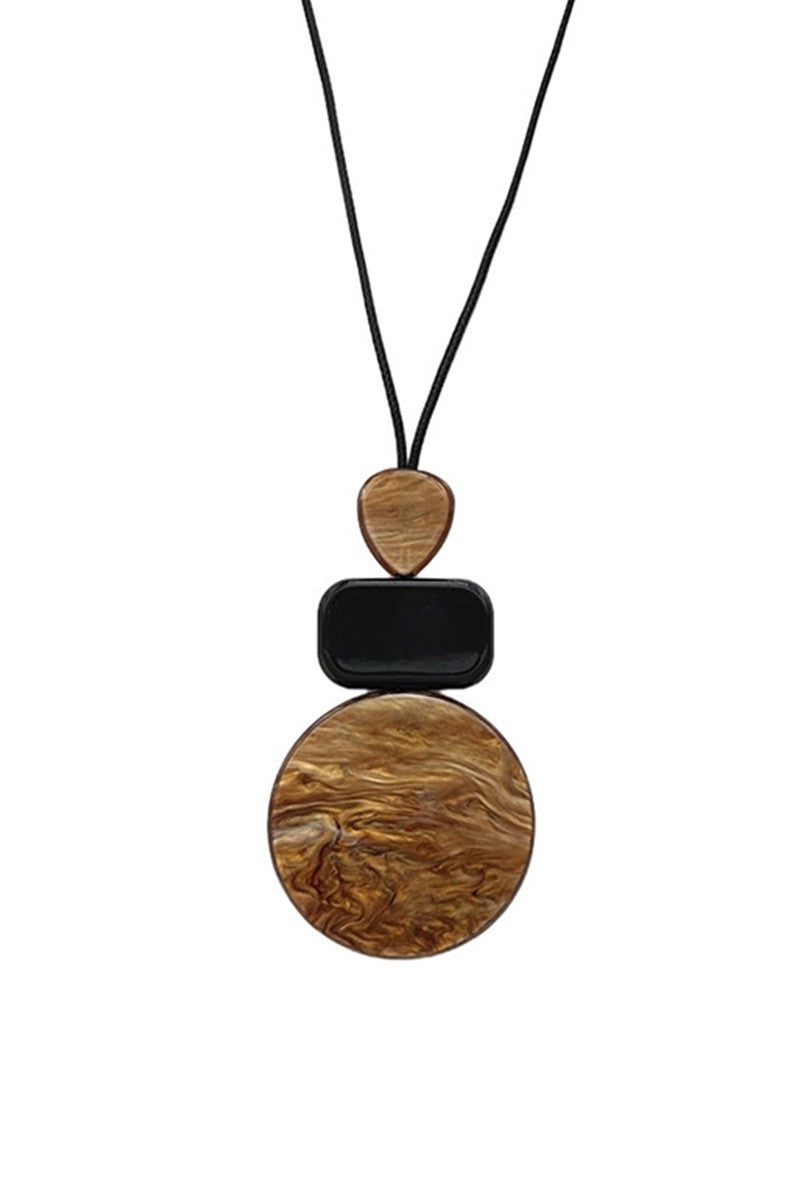 Geometric Resin Chain Necklace