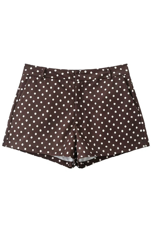 Brown Polka Dot Shorts