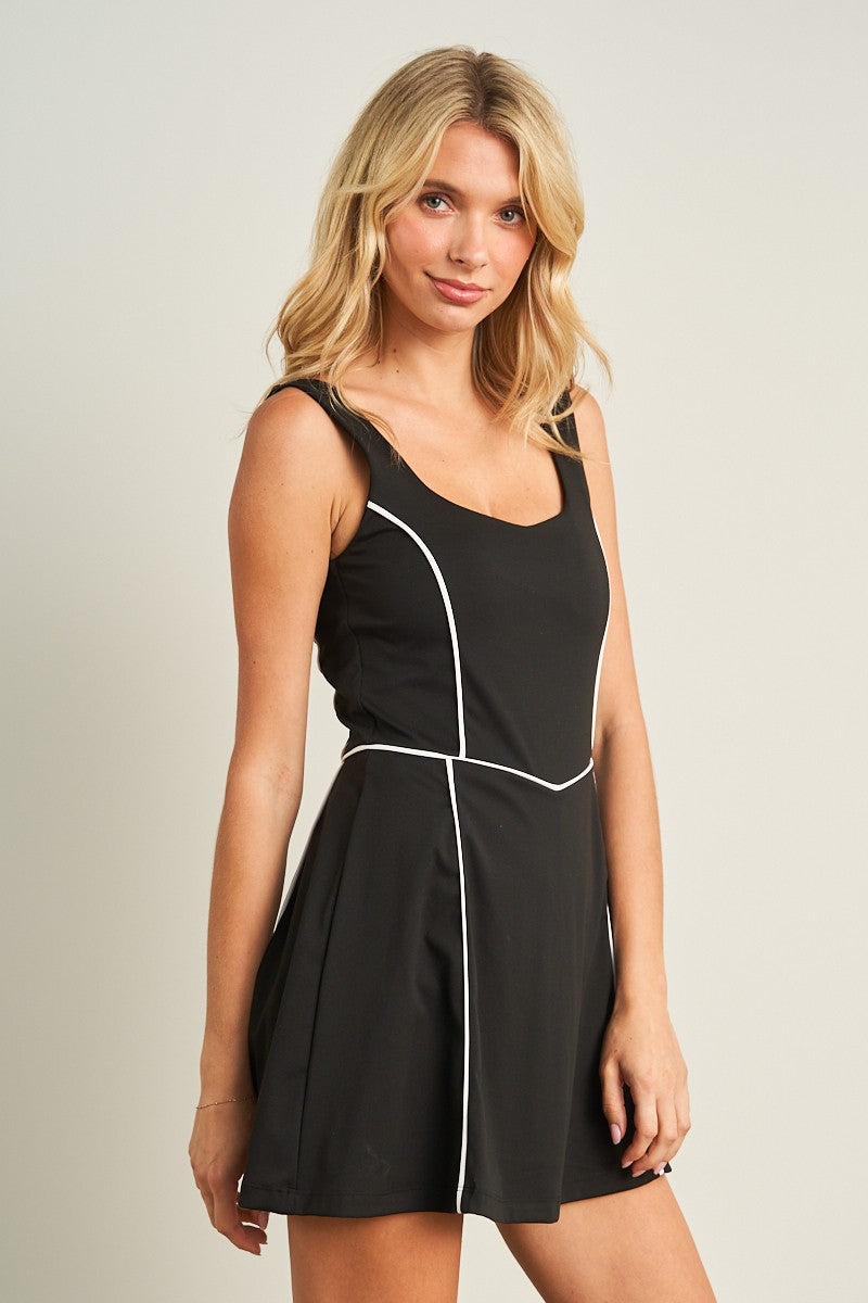 Contrast Stripe Active Dress