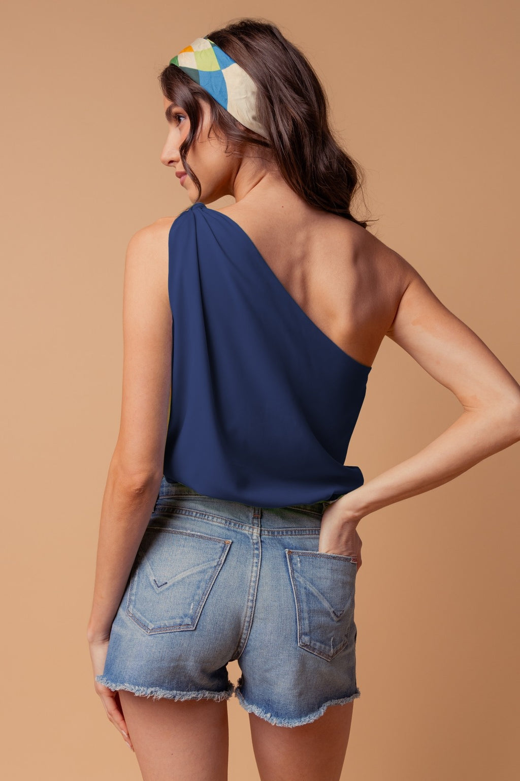 One Shoulder Knot Detail Top