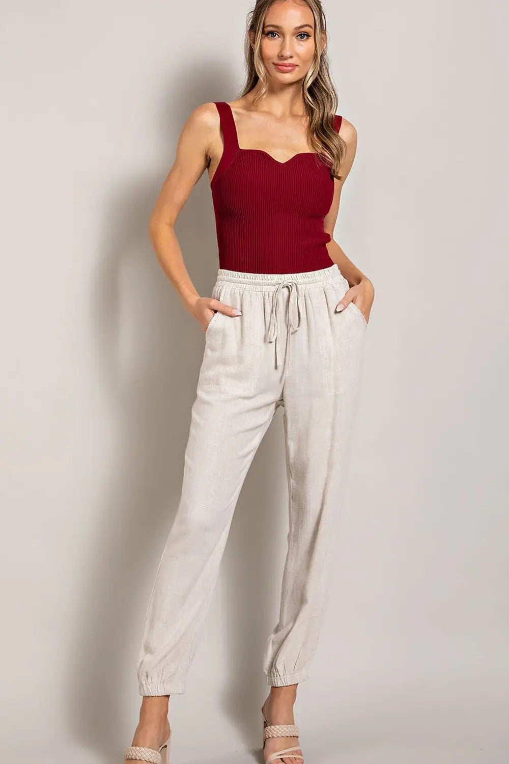 Sweetheart Neck Knit Tank