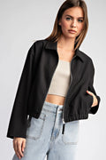 Cropped zip-up Jacket