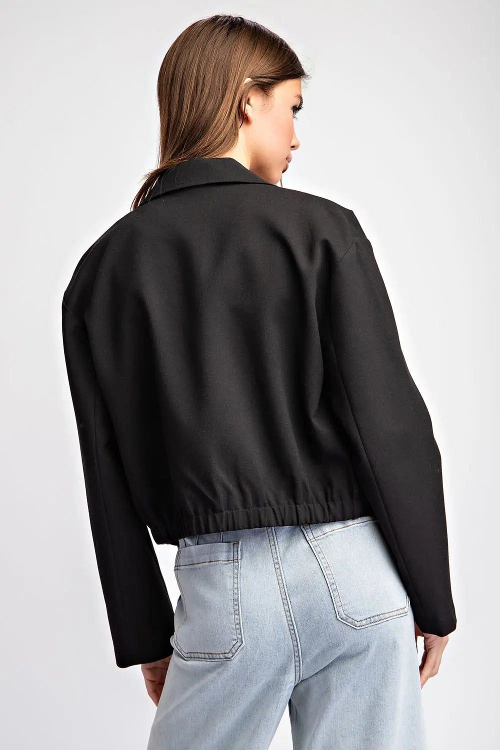 Cropped zip-up Jacket