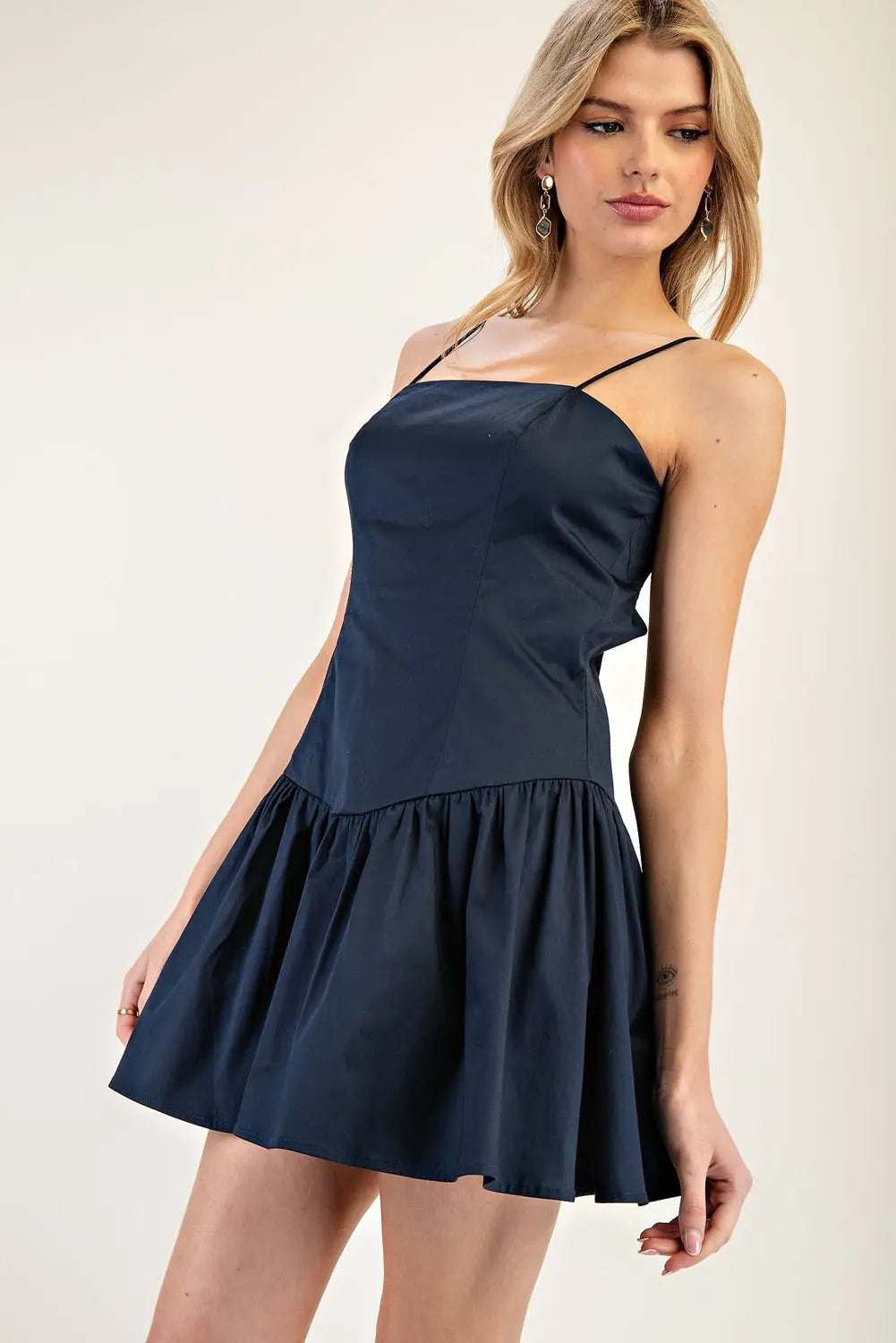 Mini Dress with a Fitted Bodice