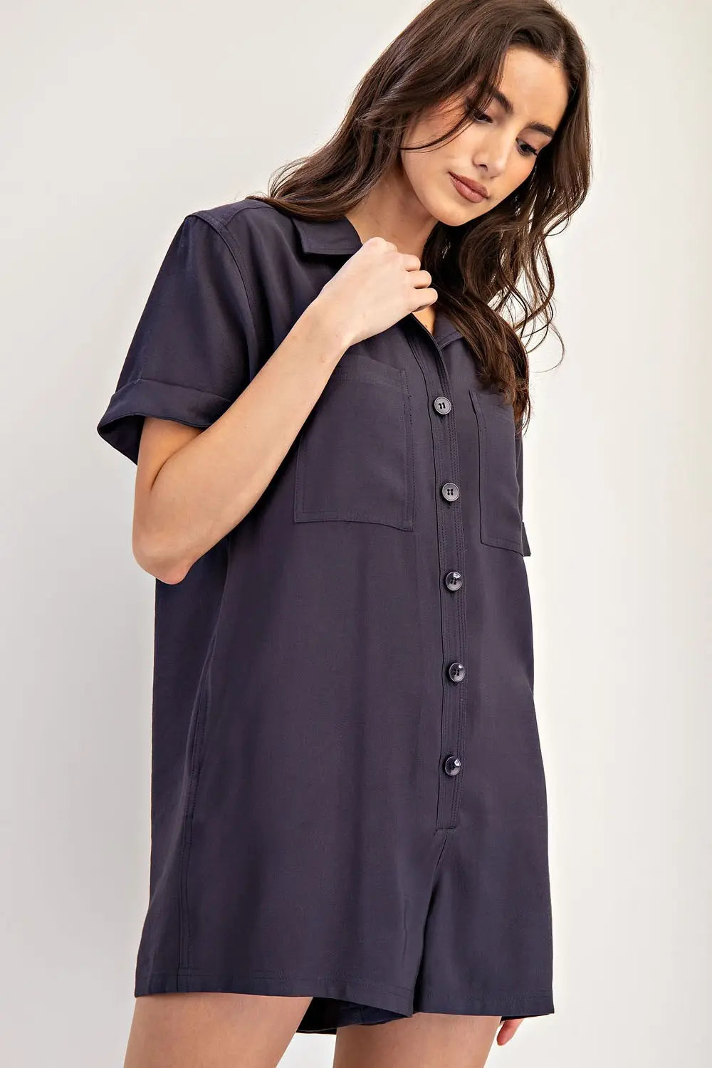Button-Front Romper