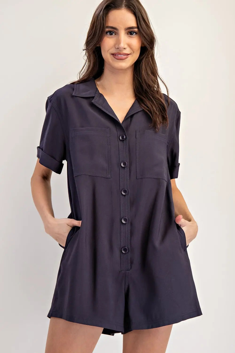 Button-Front Romper