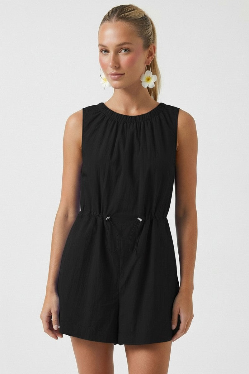 Sleeveless Waist Stooper Romper