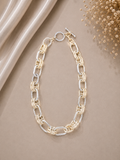 Two-Tone Statement Link Necklace