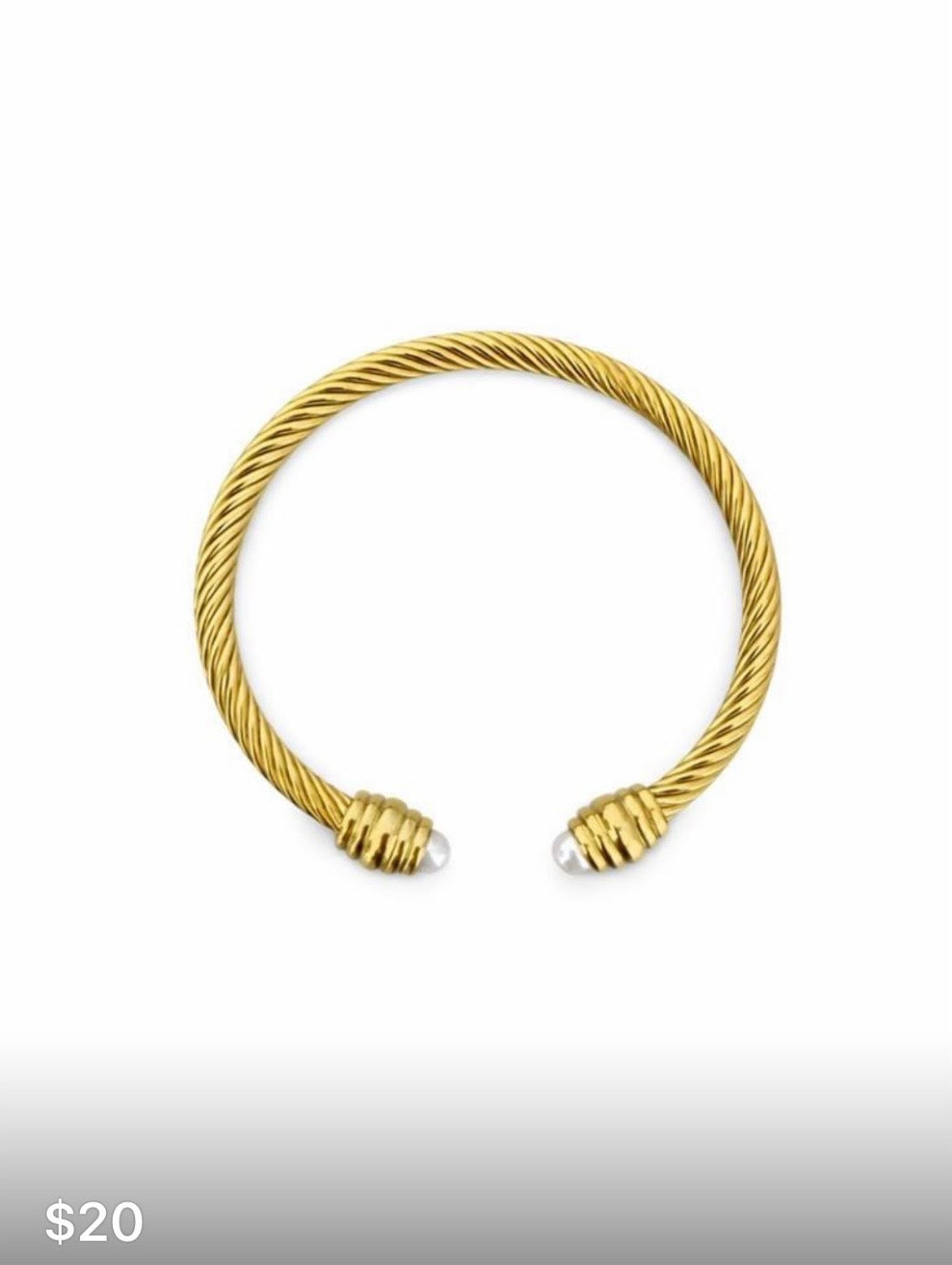 Gold & pearl bracelet