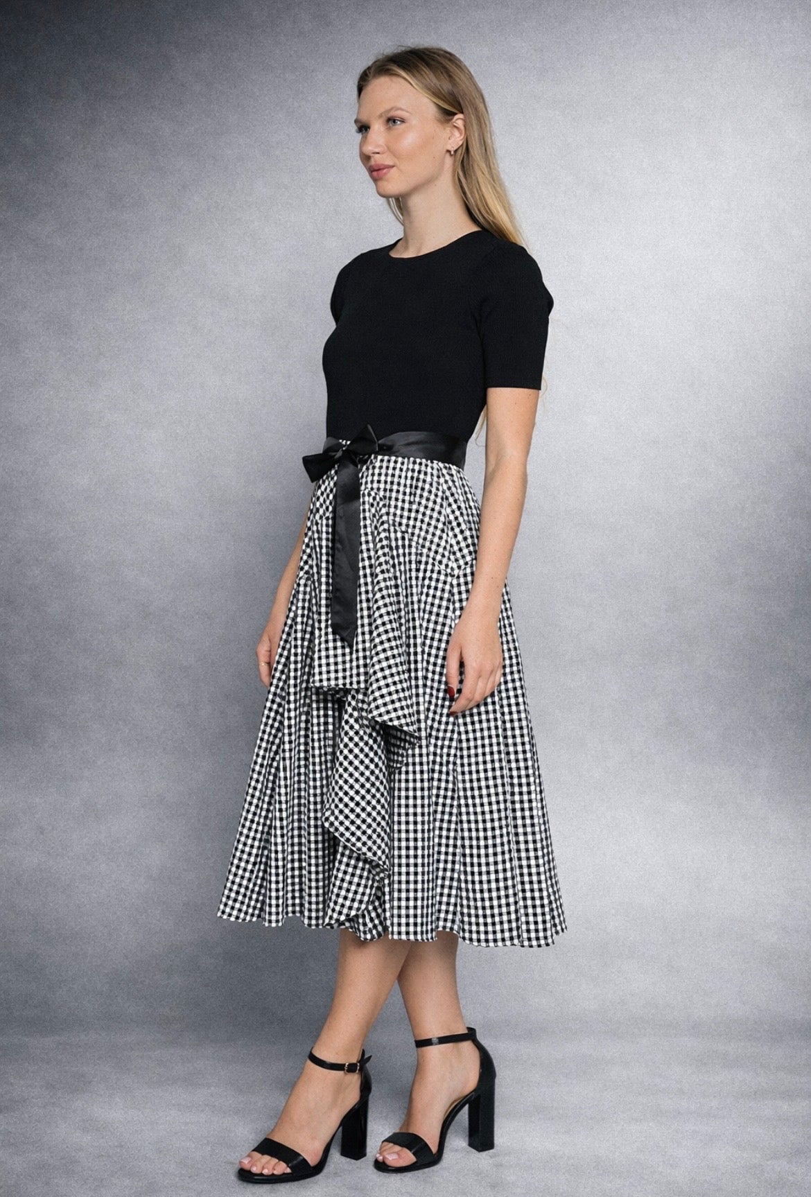 Asymmetrical ruffle dress