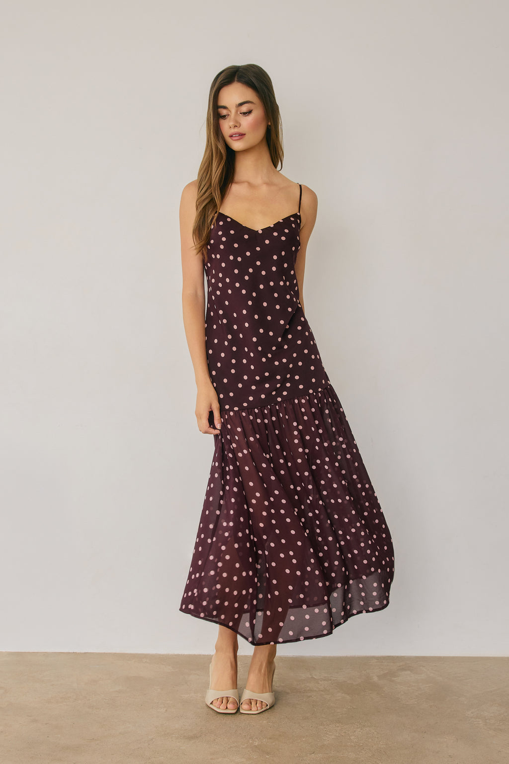 Polka Dot Maxi Dress