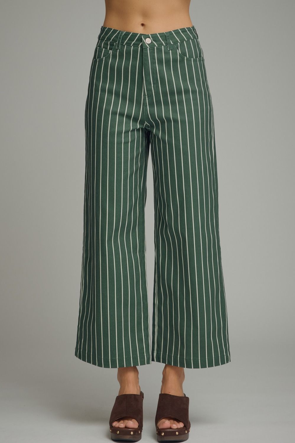 Striped Wide-Leg Pants