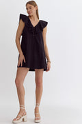 Black Ruffle Mini Dress