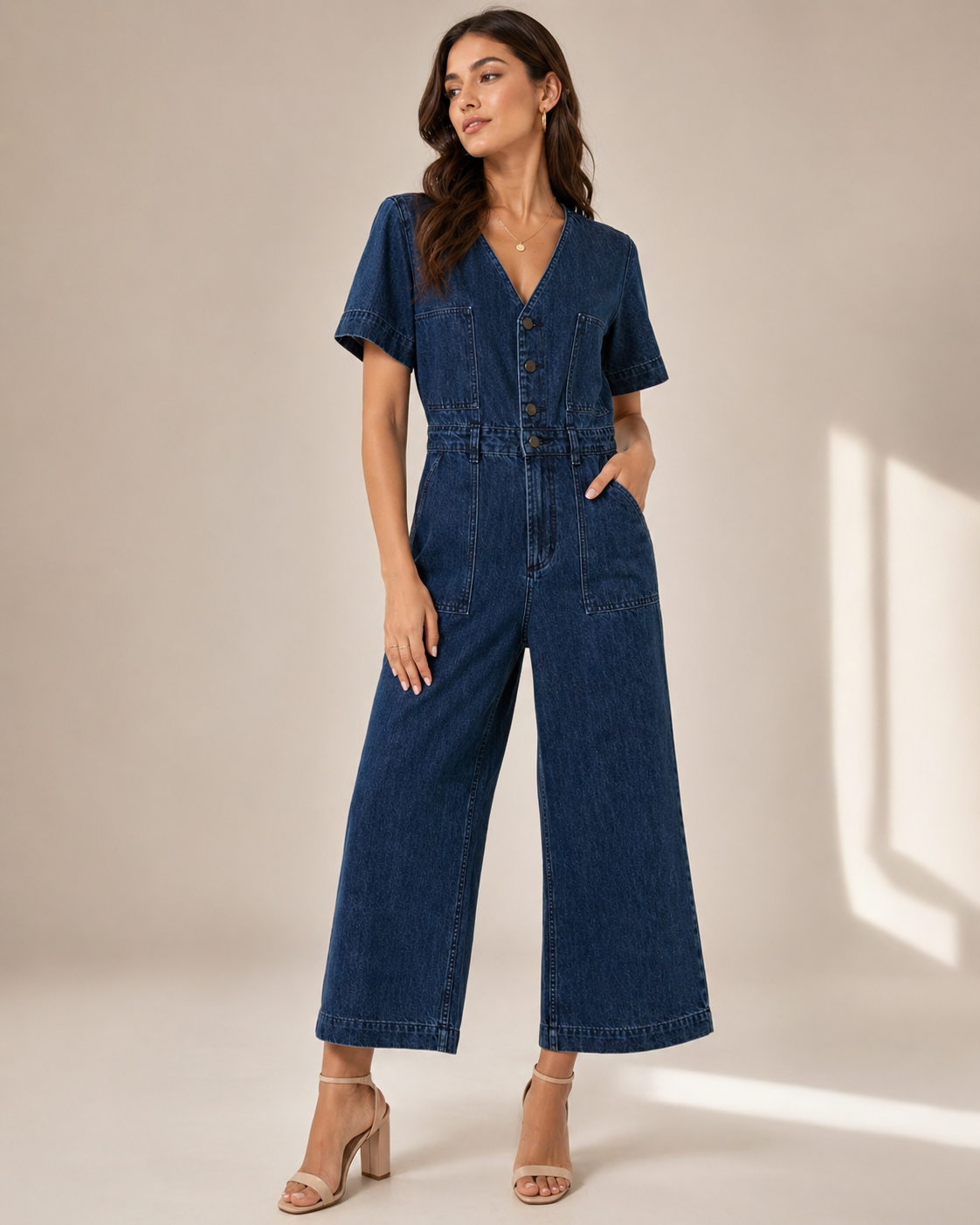 Stylish Blue Denim Jumpsuit