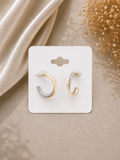 Two-Tone Hoop Earrings