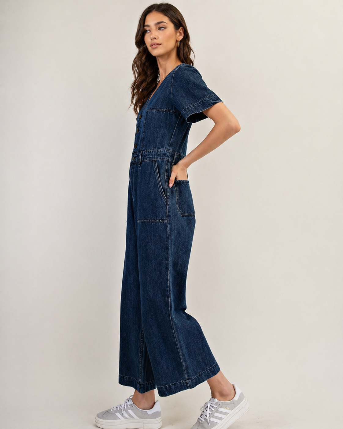 Stylish Blue Denim Jumpsuit