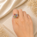 Multicolor Crystal Wrap Ring