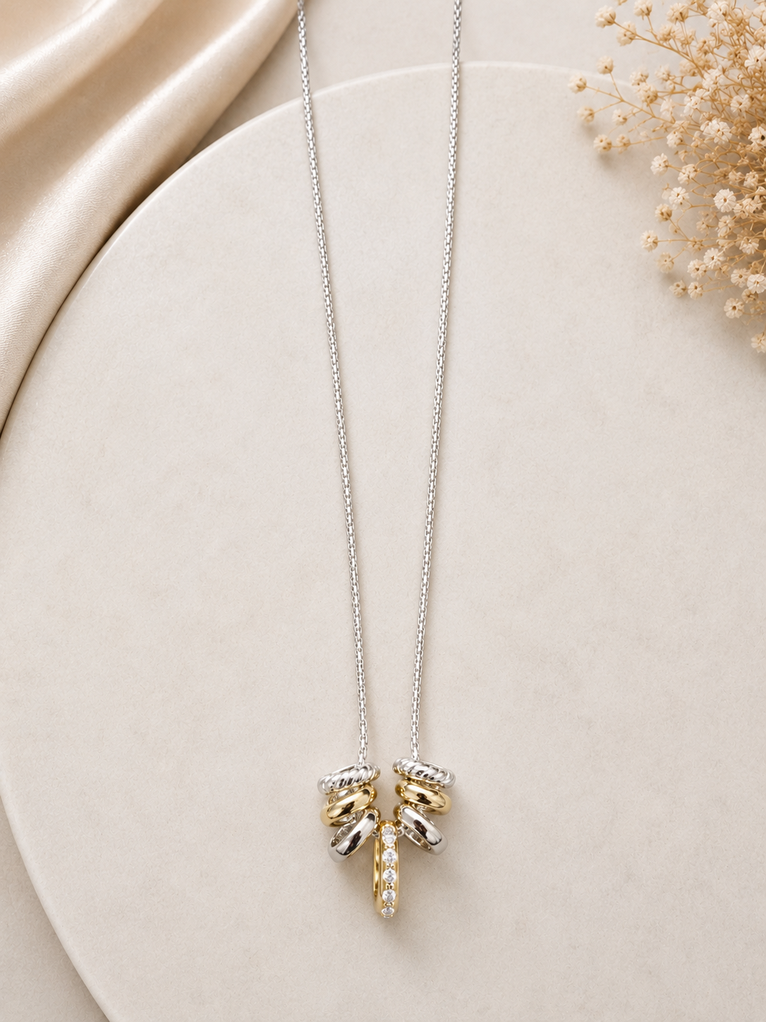 Two-Tone Charm Necklace