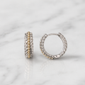 Two-Tone Braided Hoop Earrings