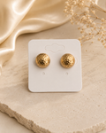 Gold Textured Stud Earrings