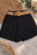 Bermuda Pant with Belt (Black and White)