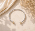 Black Open Cuff Bracelet