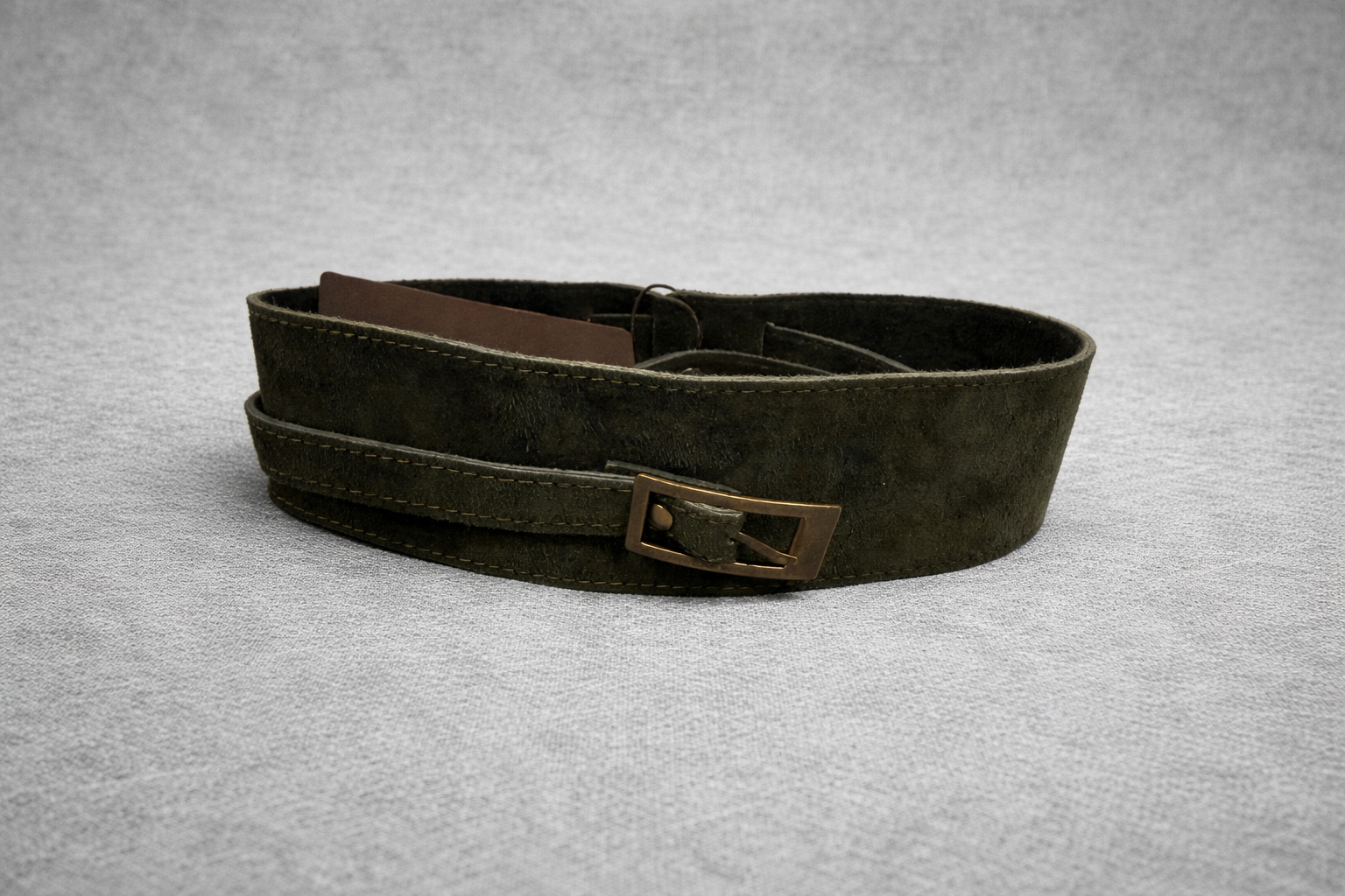 Textured Olive Belt