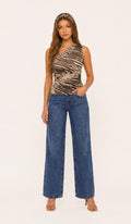 Zebra One Shoulder Top
