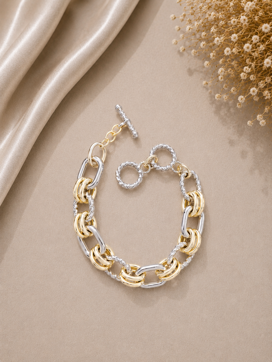 Two-Tone Link Bracelet
