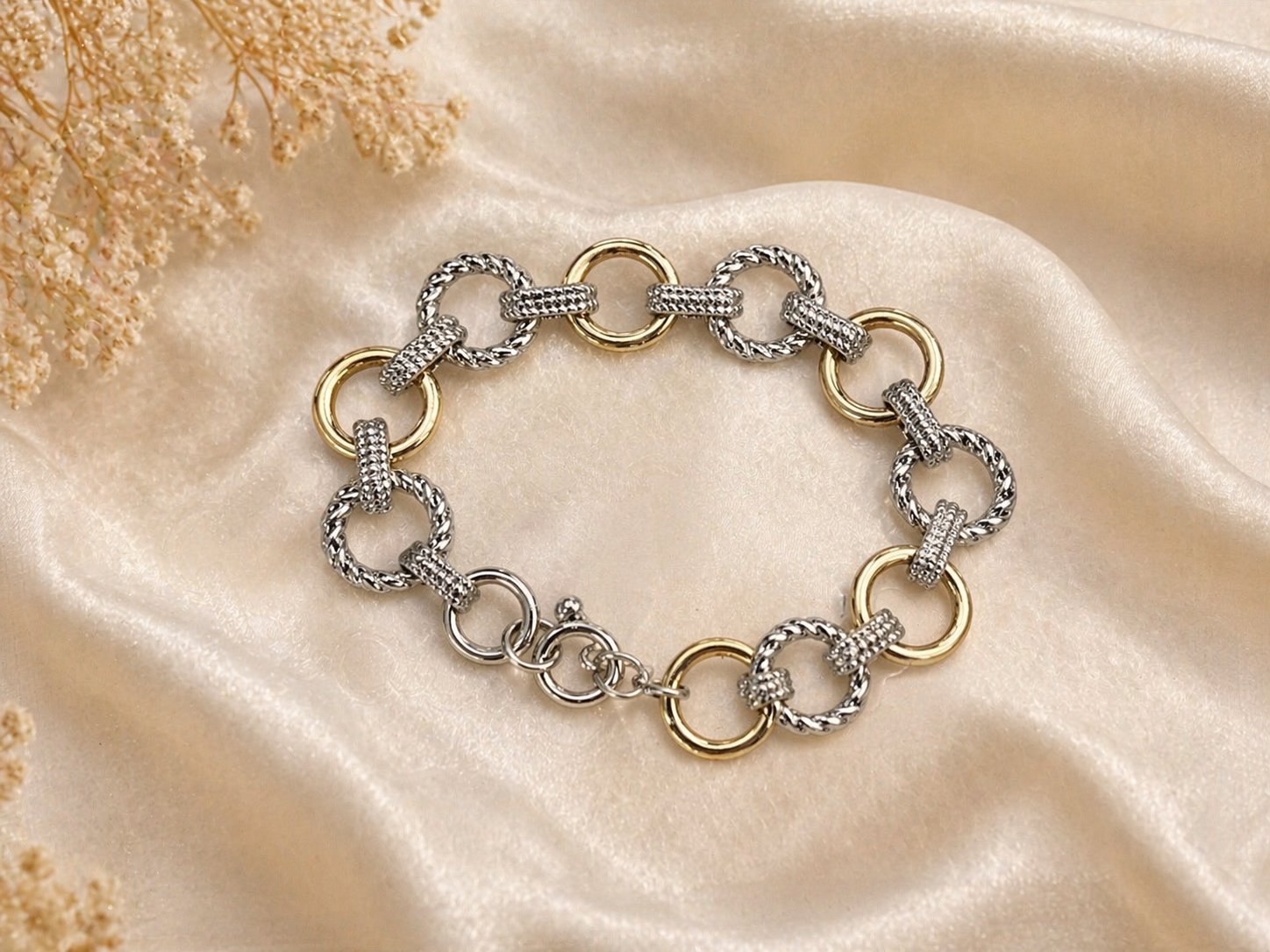 Two-Tone Link Bracelet