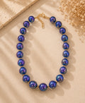 Iridescent Blue Beaded Necklace
