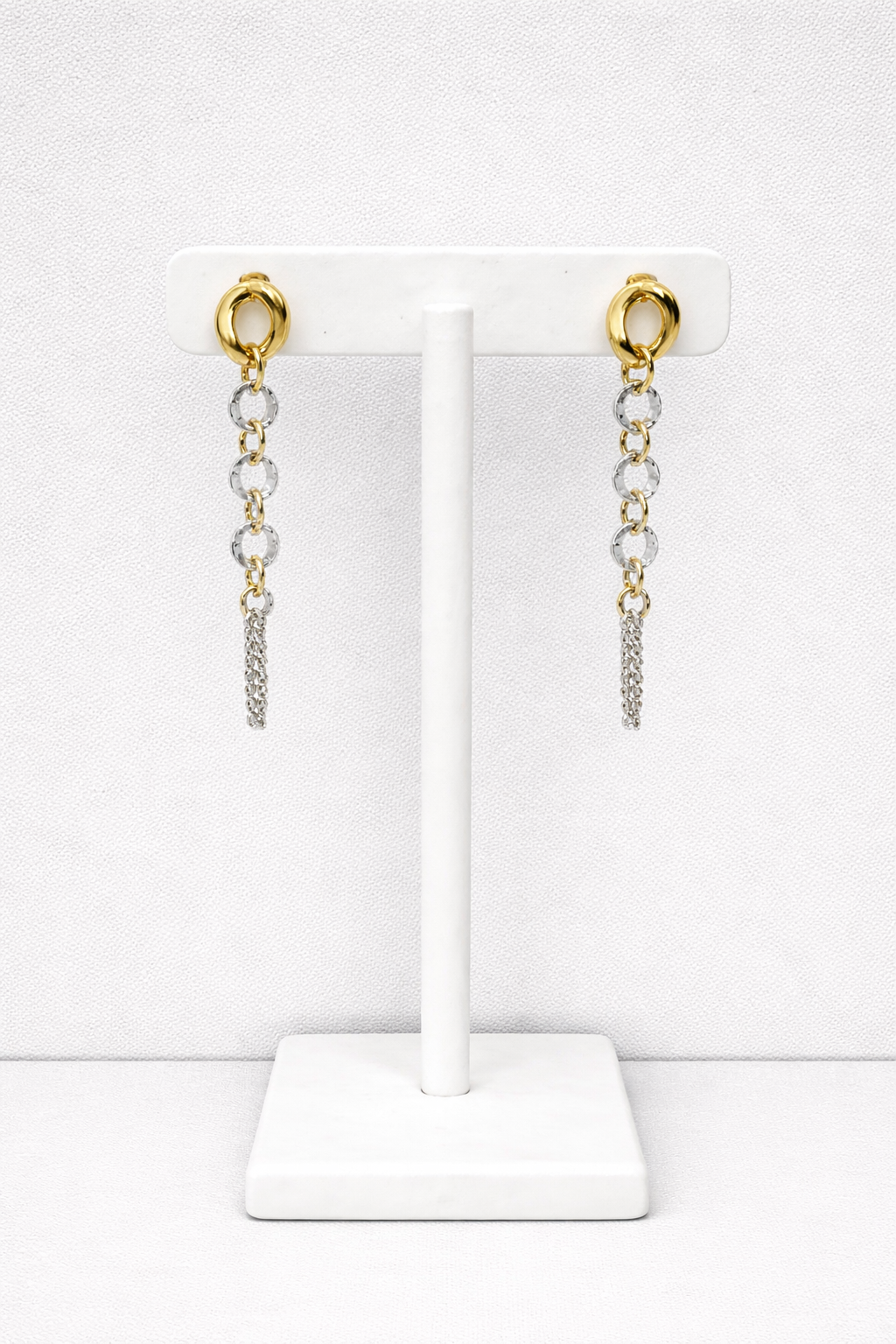 Chain Drop Earrings Gold and Two-Tone
