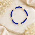 Royal Blue Beaded Pearl Bracelet