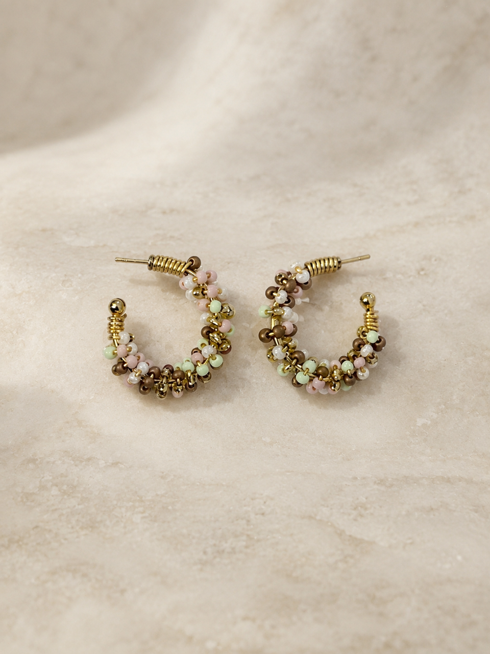 Beaded Hoop Earrings