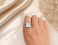 Clear Stone Statement Ring