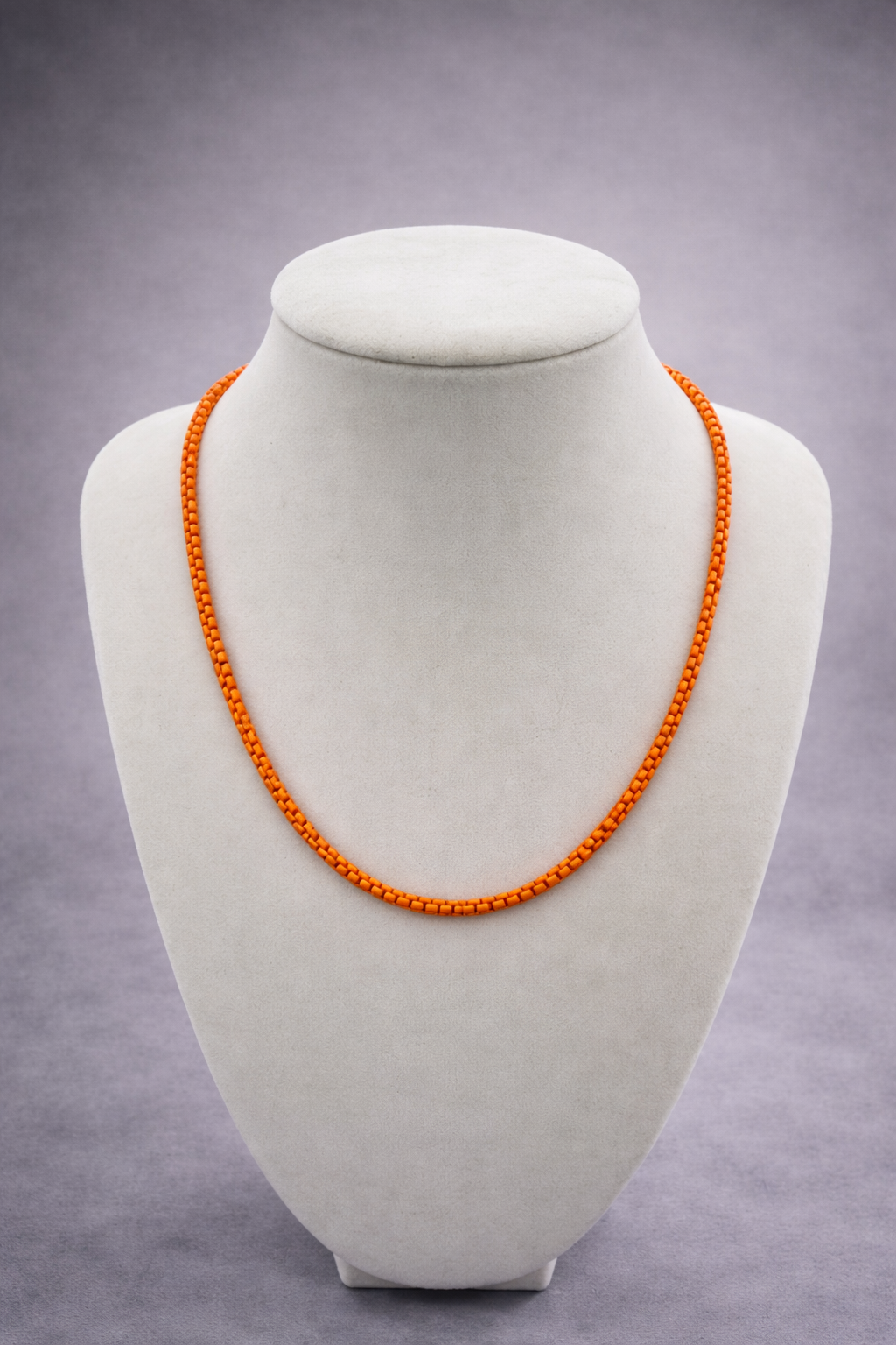 Colorful Beaded Necklace Pink and Orange