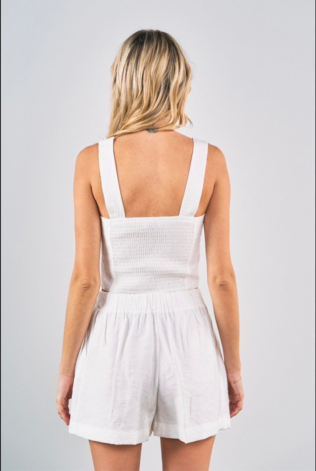 Cropped Tank Top Shorts Set