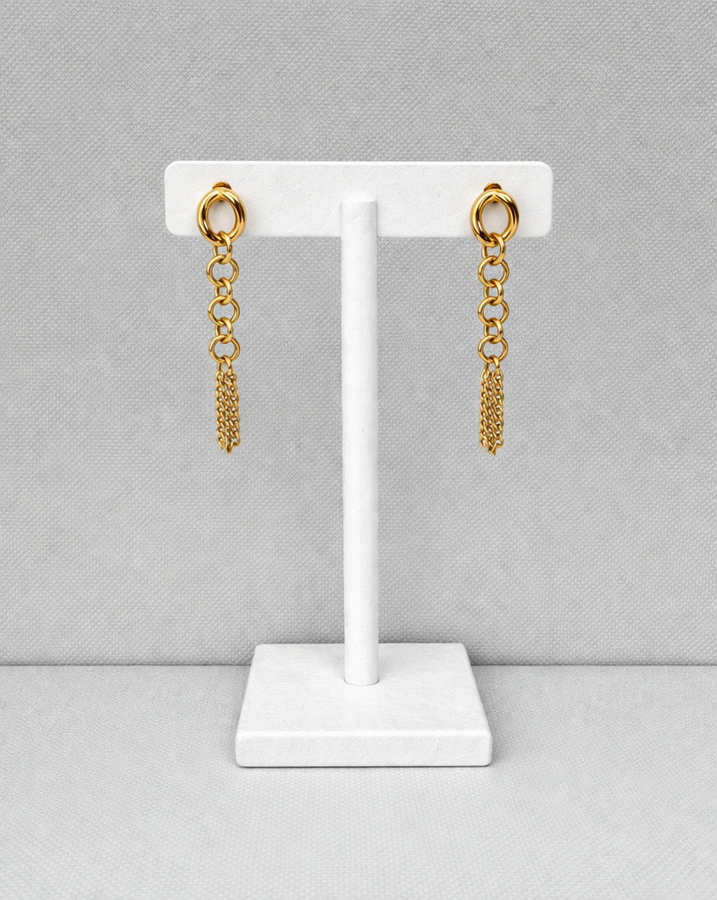 Chain Drop Earrings Gold and Two-Tone