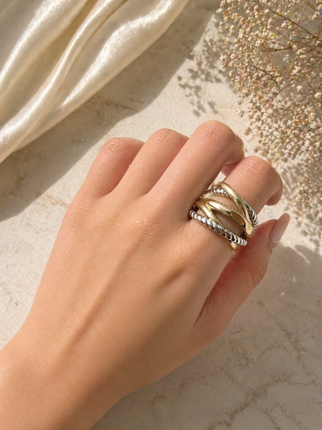 Two-Tone layered Ring