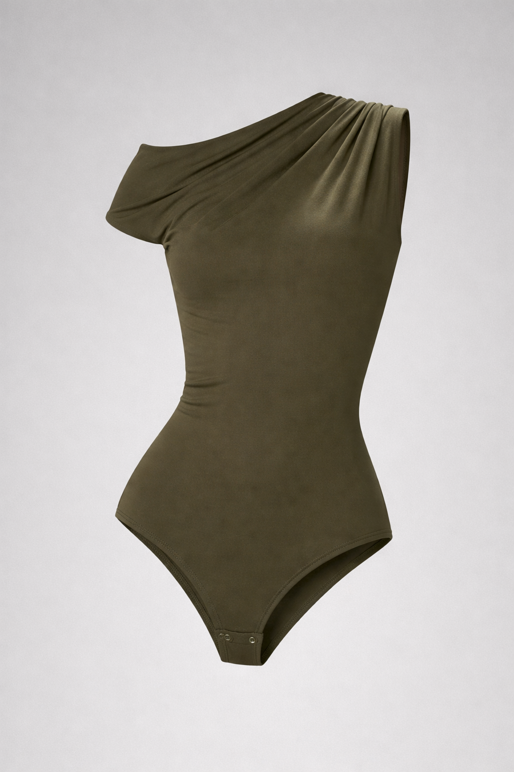 One Shoulder Bodysuit - Olive