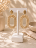 Natural Rafia Statement Earrings