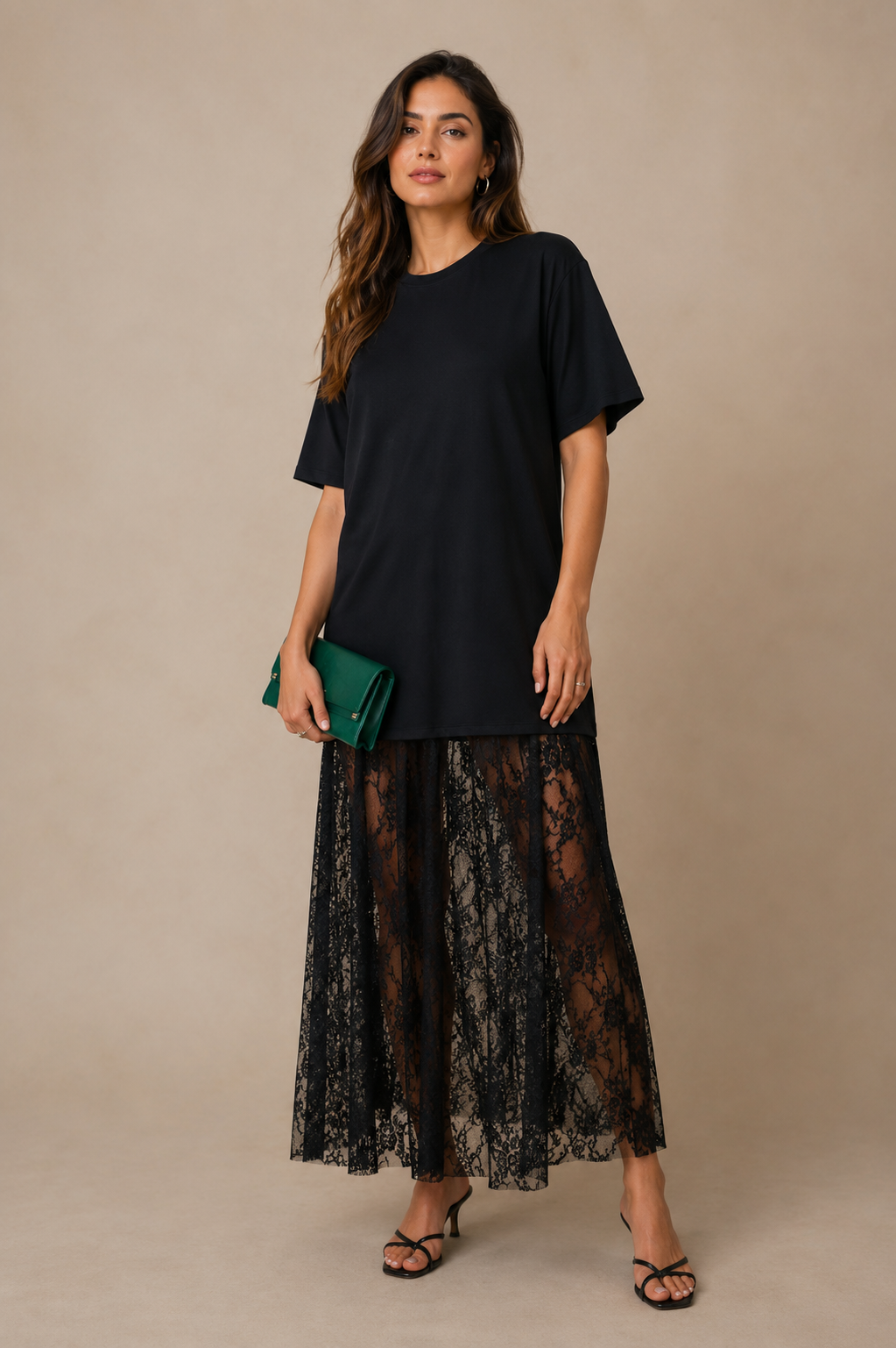 Maxi Dress w. Lace