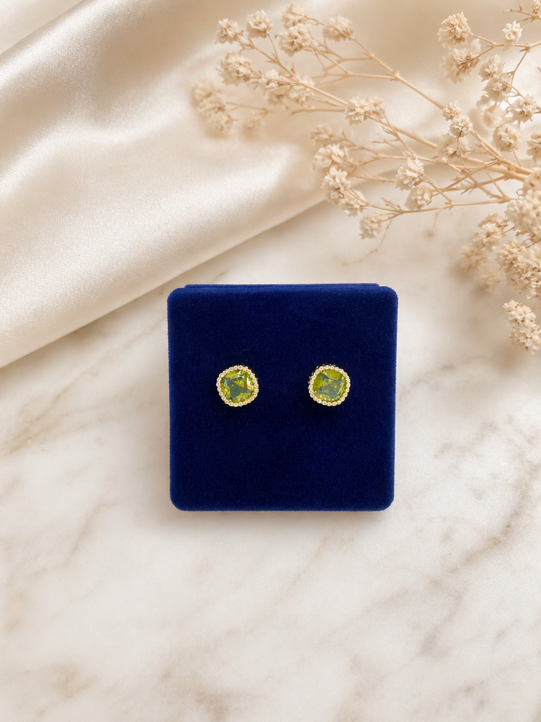 Green Studs Earrings