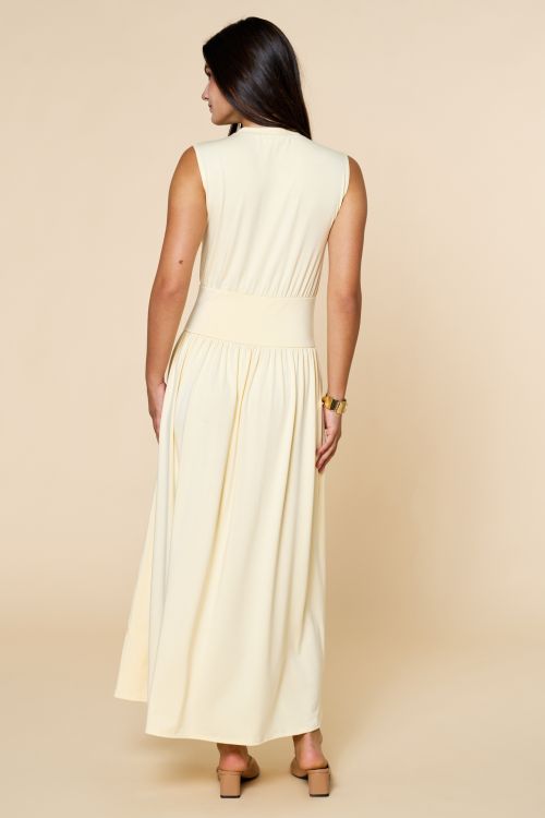 Wide Waist Band Maxi Knit Dress